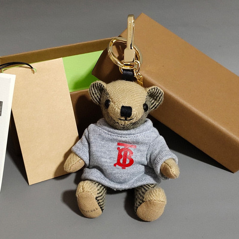 Grey T 桖Bear Pendant Bear Bag Pendant Key buckle Hanging decoration originality automobile Key chain lovely personality teddy bear