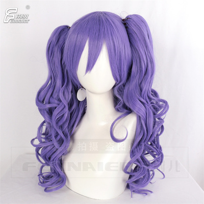 taobao agent Purple ponytail, crab pin, wig, Lolita style, curls