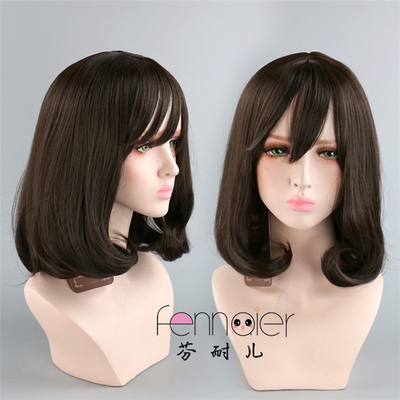 taobao agent Fenneer Hashimoto Ringnai daily original homestay Lolita female black brown BOB air bangs cos wig