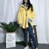2018 mùa thu và mùa đông mới hai mặt chống mùa cashmere áo khoác nữ phần dài Hàn Quốc phiên bản của đèn lồng tay áo áo sơ mi áo khoác dài nữ Áo len lót đôi