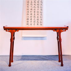 Китайский столик 王世襄原款明黄花梨插肩榫翘头案一块玉条案供桌玄关桌条茶几桌案