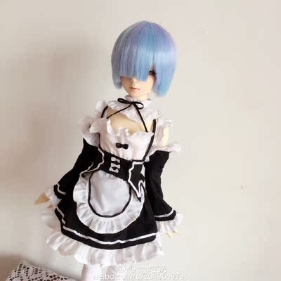 taobao agent Tea Kaka hand | Re: 0 Ramlet cos clothing maid outfits black BJD/DD doll 346 points