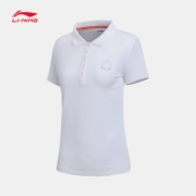 Li Ning Women Sports Series Series ngắn tay áo sơ mi cộc tay áo thun dệt kim 2018 hè APLN014-2-1