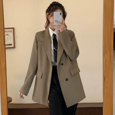 taobao agent Autumn colored classic suit jacket, plus size, British style