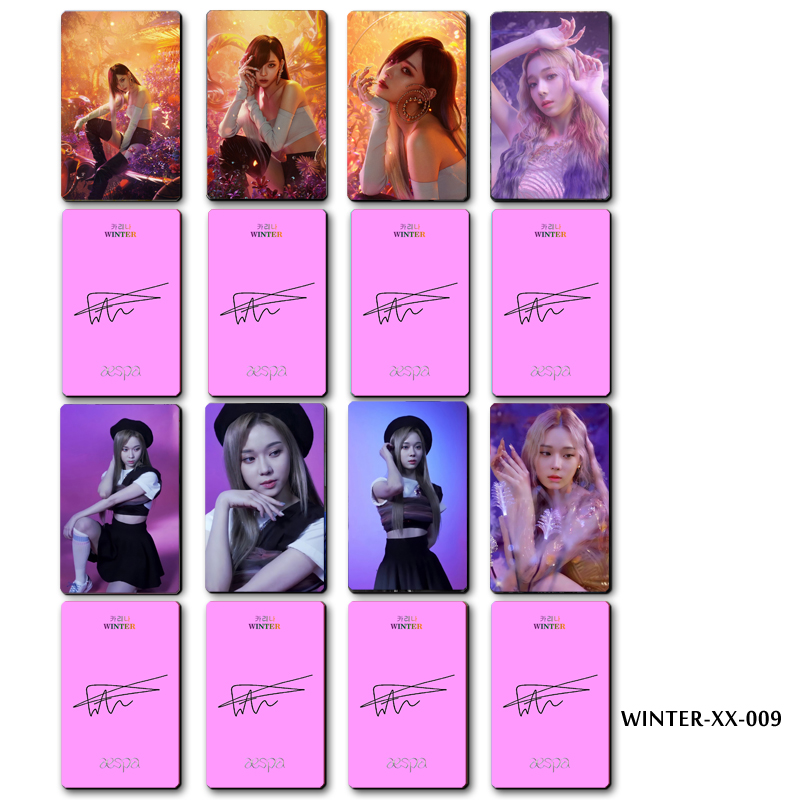 Winter-xx-009the republic of korea Aespa Coco Jin Court periphery Small card Aid card autograph selfie Photo Photo card wallet Ferrule card