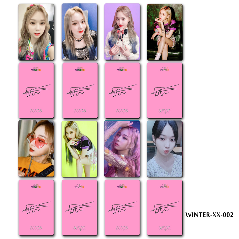 Winter-xx-002the republic of korea Aespa Coco Jin Court periphery Small card Aid card autograph selfie Photo Photo card wallet Ferrule card