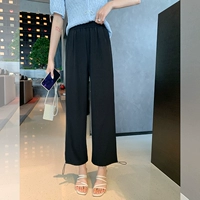 Летние тонкие модные штаны, 2021 года, в корейском стиле, высокая талия, свободный крой