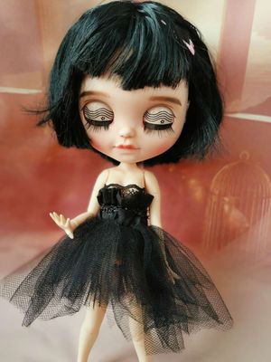 taobao agent Hobgoblin Xiaobu 19 joint babies Qi bangs black short hair girl novice changing baby makeup waves