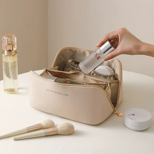 Вместительная и большая косметичка, портативная брендовая сумка через плечо, сумка для хранения для путешествий, изысканный стиль, популярно в интернете, коллекция 2022
