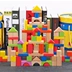 Đóng chai 100 đoạn có thể cắn khối vuông trẻ màu và trẻ em lắp ráp đồ chơi giáo dục 1-2-3-6 tuổi Đồ chơi bằng gỗ