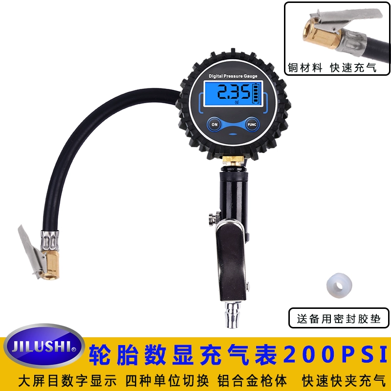 Số jilushi hiển thị đồng hồ đo áp suất khí cao -lốp xe ô tô theo dõi máy đo không khí và súng không khí đồng hồ đo áp suất lốp đồng hồ đo áp suất lốp điện tử 