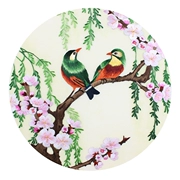 Su thêu diy kit người mới bắt đầu nhập stitch quét hoa và chim đào hoa handmade tự học thêu mô hình sơn trang trí