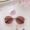 Cô gái Nhật Bản và Hàn Quốc mềm chị em ống kính tròn kính râm kính râm kim loại retro nghệ thuật nhỏ gương tươi phẳng kính louis vuitton