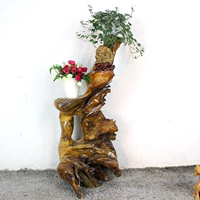Rễ khắc khung gỗ rắn nhiều lớp gốc cây treo gỗ phòng khách ban công hoa đứng chậu hoa chậu cá khung gốc khắc trang trí - Các món ăn khao khát gốc mặt bàn gốc cây