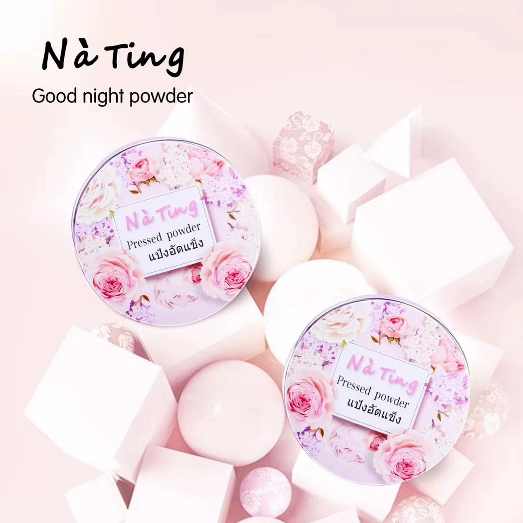 Hàng chính hãng Thái Lan NaTing Myocardial Oil Control Powder Face Makeup Womens Good Night Powder No Unloading - Bột nén