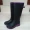 Màu đen tím Anh phù hợp với chất lượng cao Bò nâu dài ống cao giúp thời trang cao su chống trơn áo mưa ấm ủng nữ cao su tay áo - Rainshoes