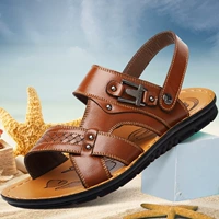 Dép da mùa hè cho nam 45 đôi giày đi biển lớn hơn 46 đôi giày thủy triều 47 cộng với đôi dép và dép có kích thước 48 đôi giày nam thoáng khí - Sandal giày quai hậu nam
