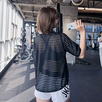 QTS thể thao tops phụ nữ lỏng giảm béo quần áo thể dục nhanh chóng làm khô T-Shirt yoga thở ngắn tay nửa tay chạy áo mùa hè áo ba lỗ nam the thao