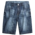 Khiêu vũ với chó sói, quần short denim, nam 2019, xuân hè, thân hình thon thả nam mới, quần jean xanh, xu hướng, quần tây nam - Quần jean Quần jean