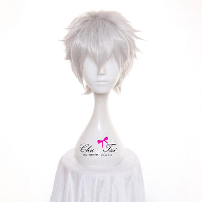 taobao agent [Chu Tai] Gintama Bantian Yinshi Silver -white short hair universal COS wigs and twisted short hair