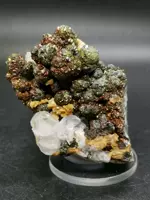 Секретная сферическая серная руда Симбиотический белый облачный камень с окружающим скалом натуральный минеральный кристалл редкий грубая грубая образец коробка
