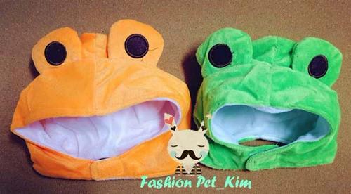 Clear Pet -loged Hat лягушанка крышка головы кошка и шляпа для собак