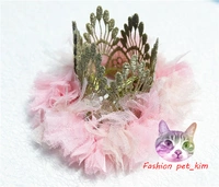 Золотая корона розовый кружево