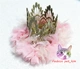 Золотая корона розовый кружево