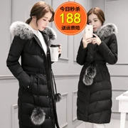 Chống mùa đặc biệt xuống áo khoác nữ phần dài 2018 mới mỏng mỏng Hàn Quốc phiên bản của đầu gối dày mùa đông áo thủy triều