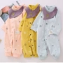 Quần áo cotton một mảnh dễ thương của nước ngoài mùa xuân và mùa thu Quần áo cho bé sơ sinh mùa thu quần áo leo núi mùa thu và mùa đông - Áo liền quần bộ hoạt hình bé trai