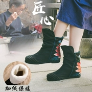Giày vải Bắc Kinh cũ của phụ nữ giày cotton mùa đông gió quốc gia