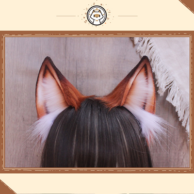taobao agent [Chai Yiyi] Tea/Chi Jin Fox's original creator as a beast -ear ears pure handmade KC hairpot lolita lolita