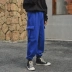 Quần dày màu Nhật Bản cộng với quần yếm nhung cho nam rộng chân thường mặc xu hướng quần thu đông quần jeans nam Quần tây thường