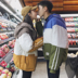 [Đặc biệt cung cấp] những người yêu thích mùa đông mặc màu sắc tương phản dày trùm đầu bông nam giới và phụ nữ xu hướng Hàn Quốc phiên bản của bánh mì lỏng lẻo quần áo áo khoác Bông
