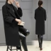 Chống mùa giải phóng mặt bằng mùa thu và mùa đông áo len nữ phần dài Hàn Quốc phiên bản 2018 new loose Hepburn gió áo len áo dạ ngắn Trung bình và dài Coat
