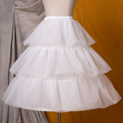 taobao agent L 品 咿 咿 original genuine lolita skirt supports violent fish bone soft gauze adjustable puff skirt lining skirt wedding skirt