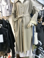 Áo khoác da nữ 2018 mùa đông mới thời trang thắt lưng khí chất mỏng manh cộng với áo khoác nhung dài bằng da dày cho nữ áo khoác da dáng dài