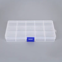 15 Grid Plastice Box White Blue Buckle