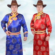 Áo choàng nam Mông Cổ Trình diễn múa Mông Cổ Trình diễn Trang phục dài Áo cưới Áo choàng