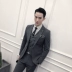 Bộ đồ mùa thu 2018 phù hợp với nam phiên bản Hàn Quốc của một chiếc áo tự may một nút kinh doanh trang phục giản dị phù hợp với bộ đồ ba mảnh quần áo nam Suit phù hợp