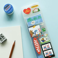 Матовый прозрачный пластиковый милый пенал, наклейка из ПВХ для школьников, Южная Корея, милые животные, «сделай сам»