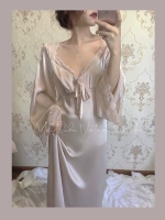 Винтажная хозяйка "Downton Manor" Оба визуальные шелковые атласные, атласные, платья, ночная юбка Home Service