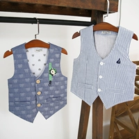 Trai vest mùa xuân và mùa thu 2018 Hàn Quốc phiên bản của bé con cao bồi mới mỏng vest vest cotton vest quần áo gile trẻ em