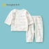 Quần áo trẻ sơ sinh Tongtai đồ lót kimono cho bé sơ sinh 0-3 tháng áo sơ mi quần hai dây - Quần áo lót đồ bộ cho bé gái 1 tuổi Quần áo lót