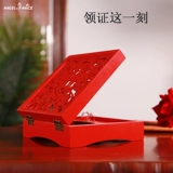 Свадебный сертификат свадебной коробки для свадебной коробки для свадебной коробки для свадебного сокровища для завязки.