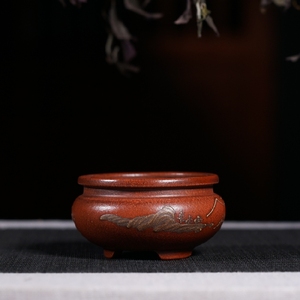 Đài Loan trở lại cũ màu tím cát chậu hoa Cộng Hòa của đất nước handmade handmade antique bùn màu tím sơn chậu hoa đặc biệt cung cấp