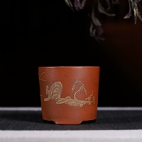 Antique chậu hoa nhỏ các đối tượng cũ đầu cát màu tím nhỏ chậu hoa Đài Loan trở lại Cộng Hòa của Trung Quốc mini cát tím đặc biệt cung cấp bình trà đất