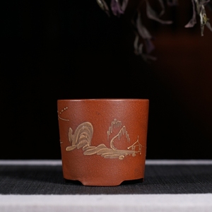 Antique chậu hoa nhỏ các đối tượng cũ đầu cát màu tím nhỏ chậu hoa Đài Loan trở lại Cộng Hòa của Trung Quốc mini cát tím đặc biệt cung cấp