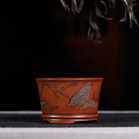 Đài loan trở lại cũ màu tím cát chậu Cộng Hòa của Trung Quốc sắt sơn Xuan chậu nhỏ antique tím bùn sơn chậu đặc biệt cung cấp ấm trà đất
