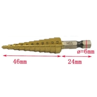 Seiko 3-13mm hex shank step khoan thép tốc độ cao mạ titan vàng chùa khoan đa chức năng khoan lỗ cắt - Dụng cụ cắt lưỡi cắt sắt mini